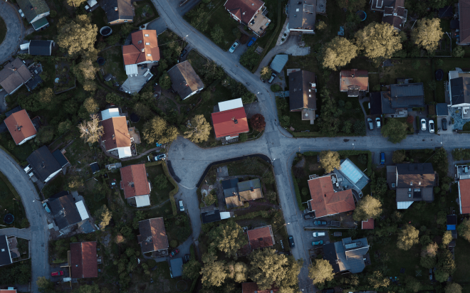 Hus i bostadsområde