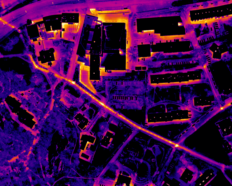 Flygfoto fjärrvärmenätet