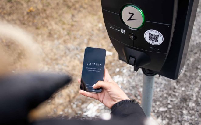 Voltva elbilsladdare med mobil