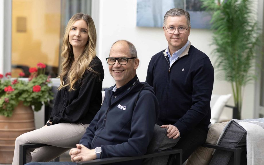 Tre medarbetare från elförsäljning.